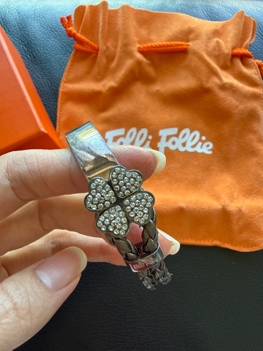 Folli Follie Braided Bracelet with Clover Charm - photo 3