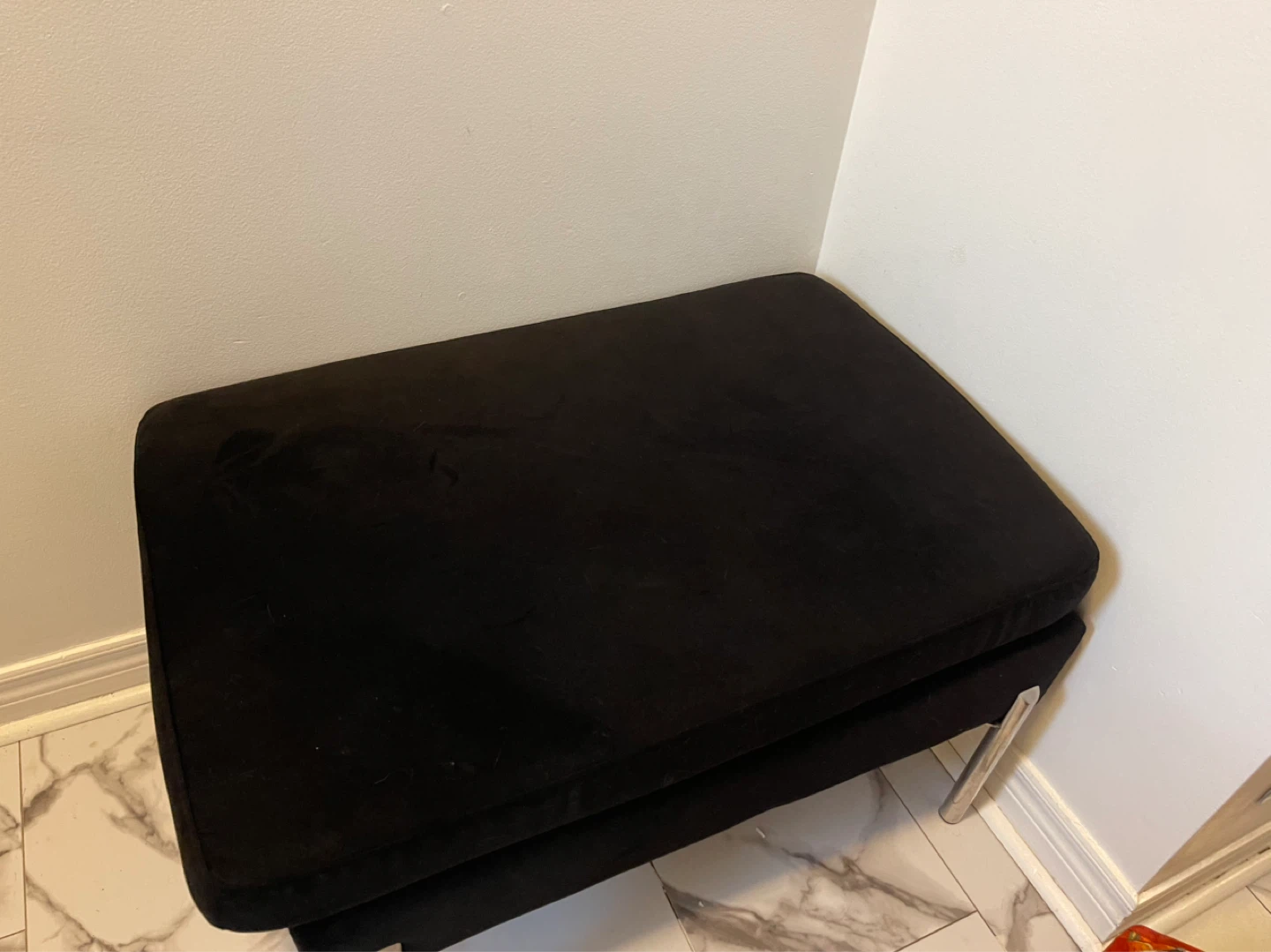 Black Velvet Sofa