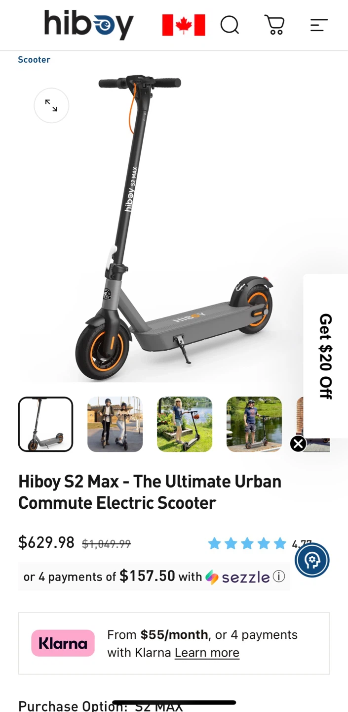 Hiboy S2 Max Electric Scooter