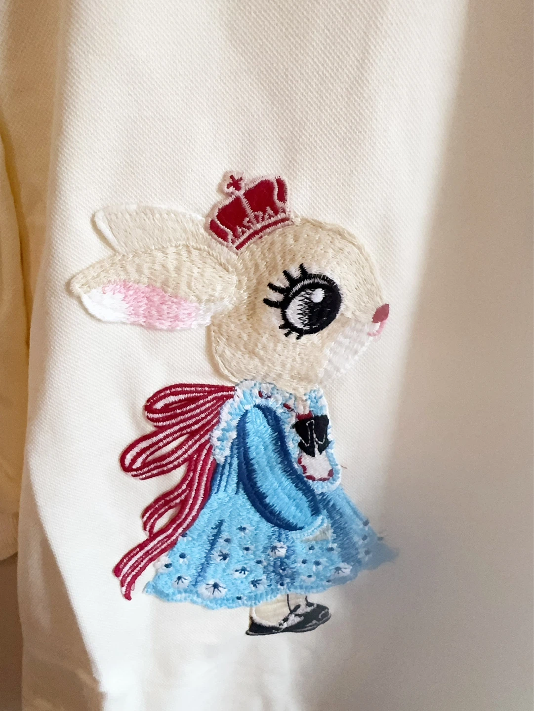 Kids' Cream Dress with Bunny size 6-7T - photo 2