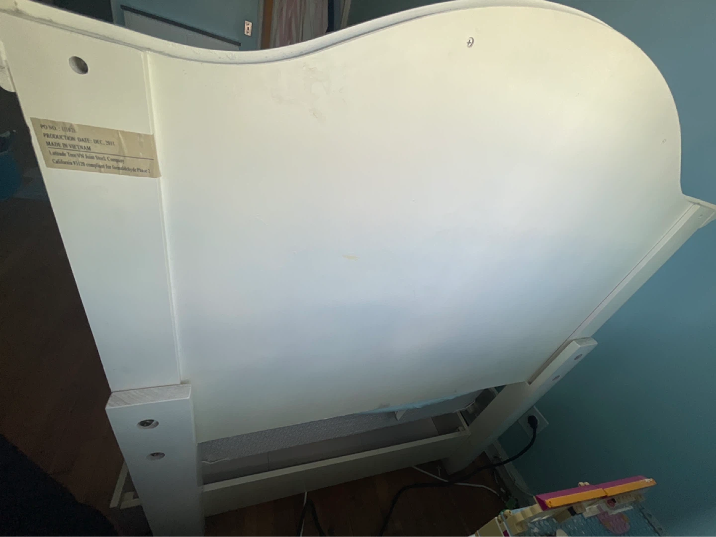 White Twin Bed Frame with twin size trundle - photo 5