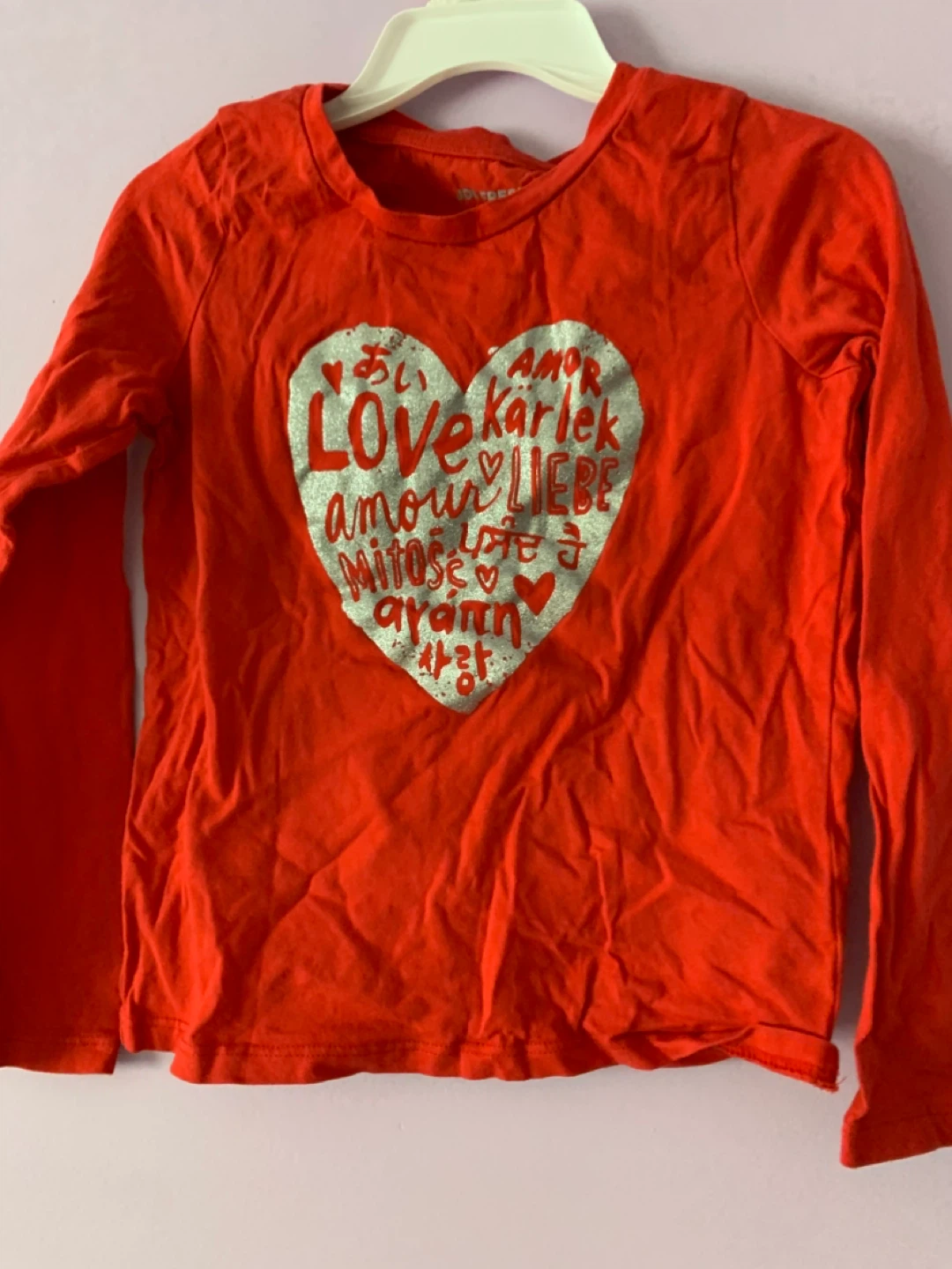 Girls Red "LOVE" Long Sleeve Shirt