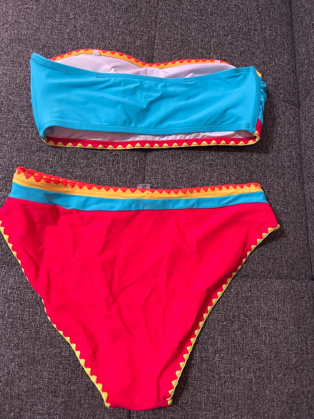 Bikini Set - Strapless Tube Top & High Waist Bottoms - photo 2