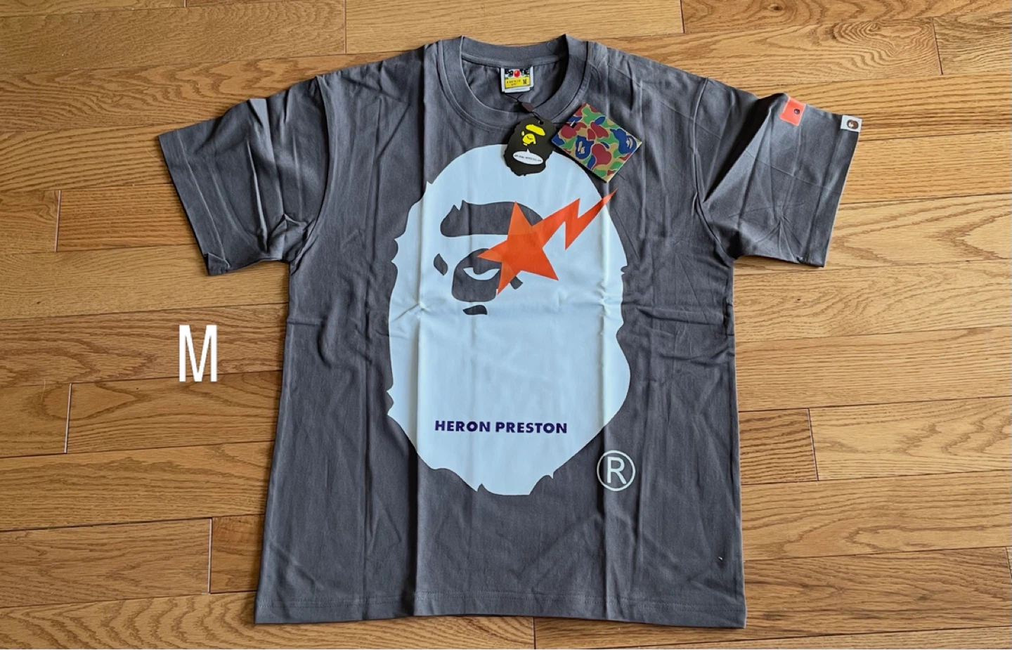 BAPE x Heron Preston T-Shirt - Grey - Size M