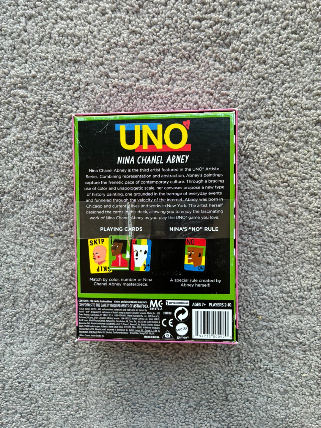 UNO Nina Chanel Abney Artiste Series Card Game Collectible - photo 2