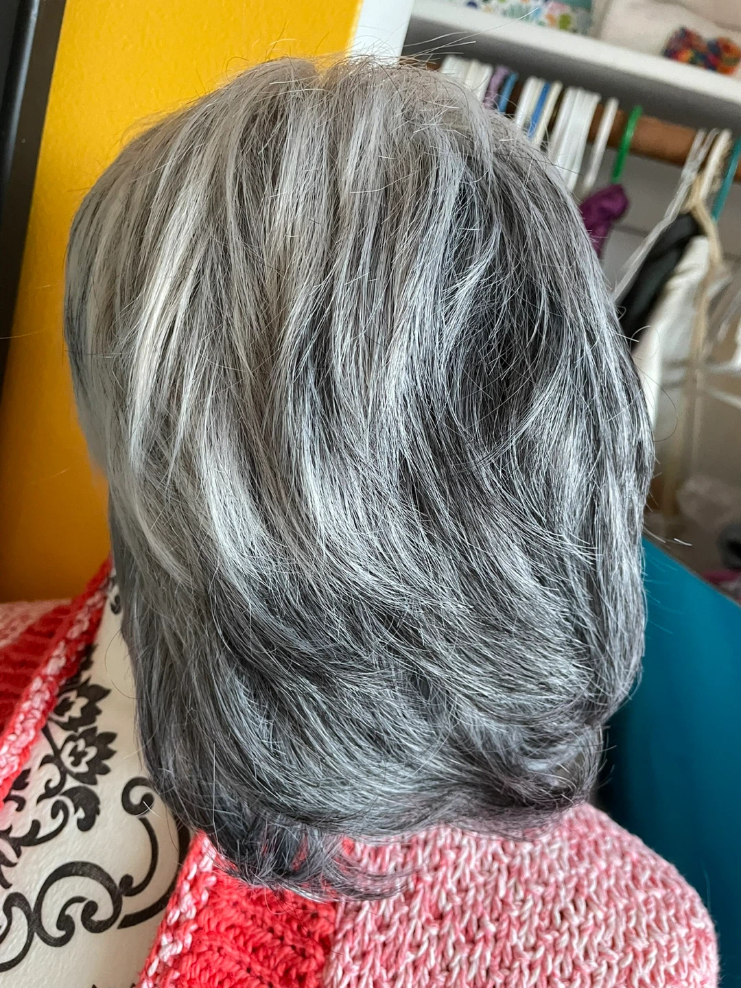 Layered Short Silver Grey Wig - photo 3