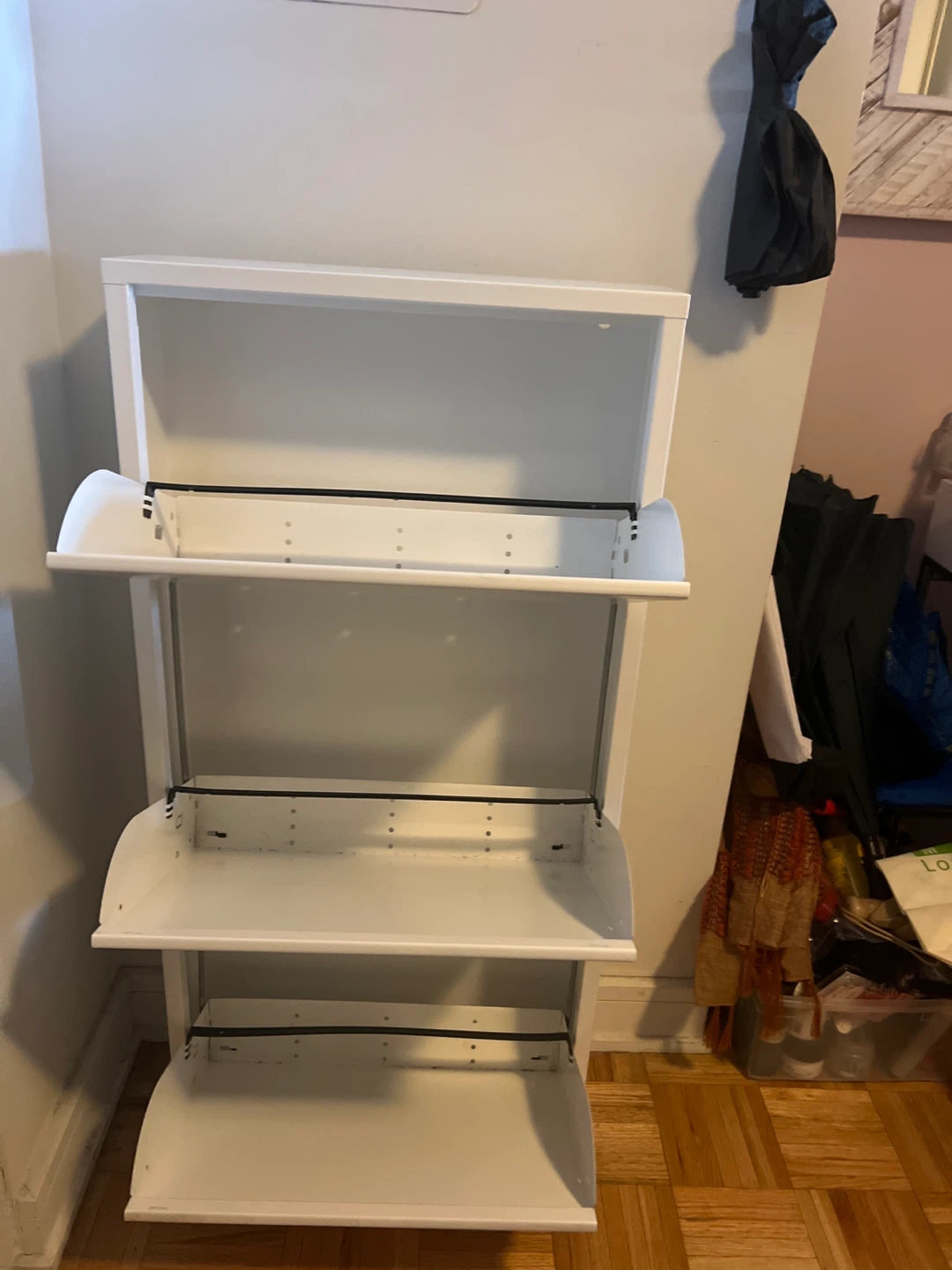 White 3-Tier Shoe Cabinet - photo 2