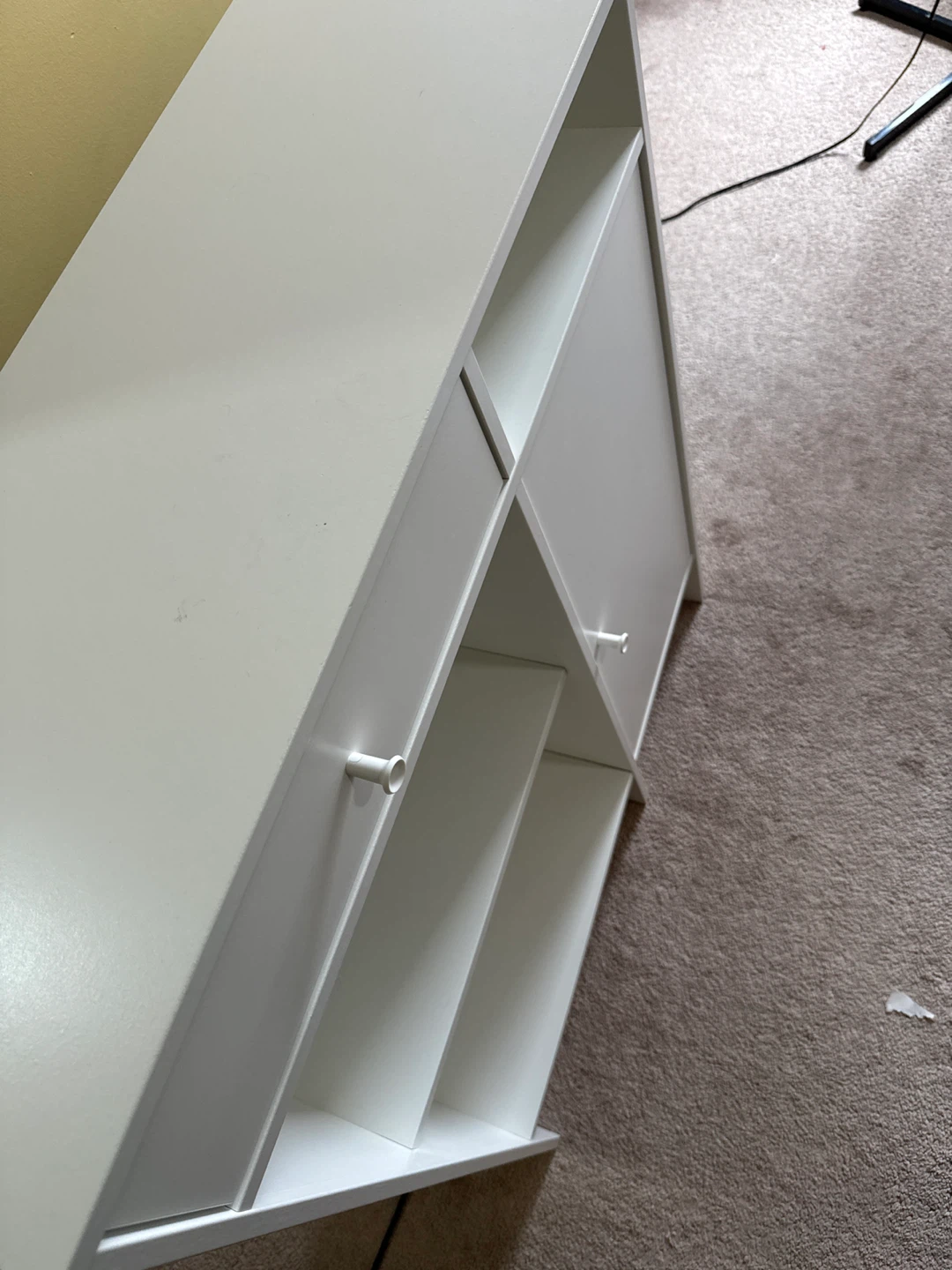White Cube Storage Unit with Drawer and Cabinet - photo 3