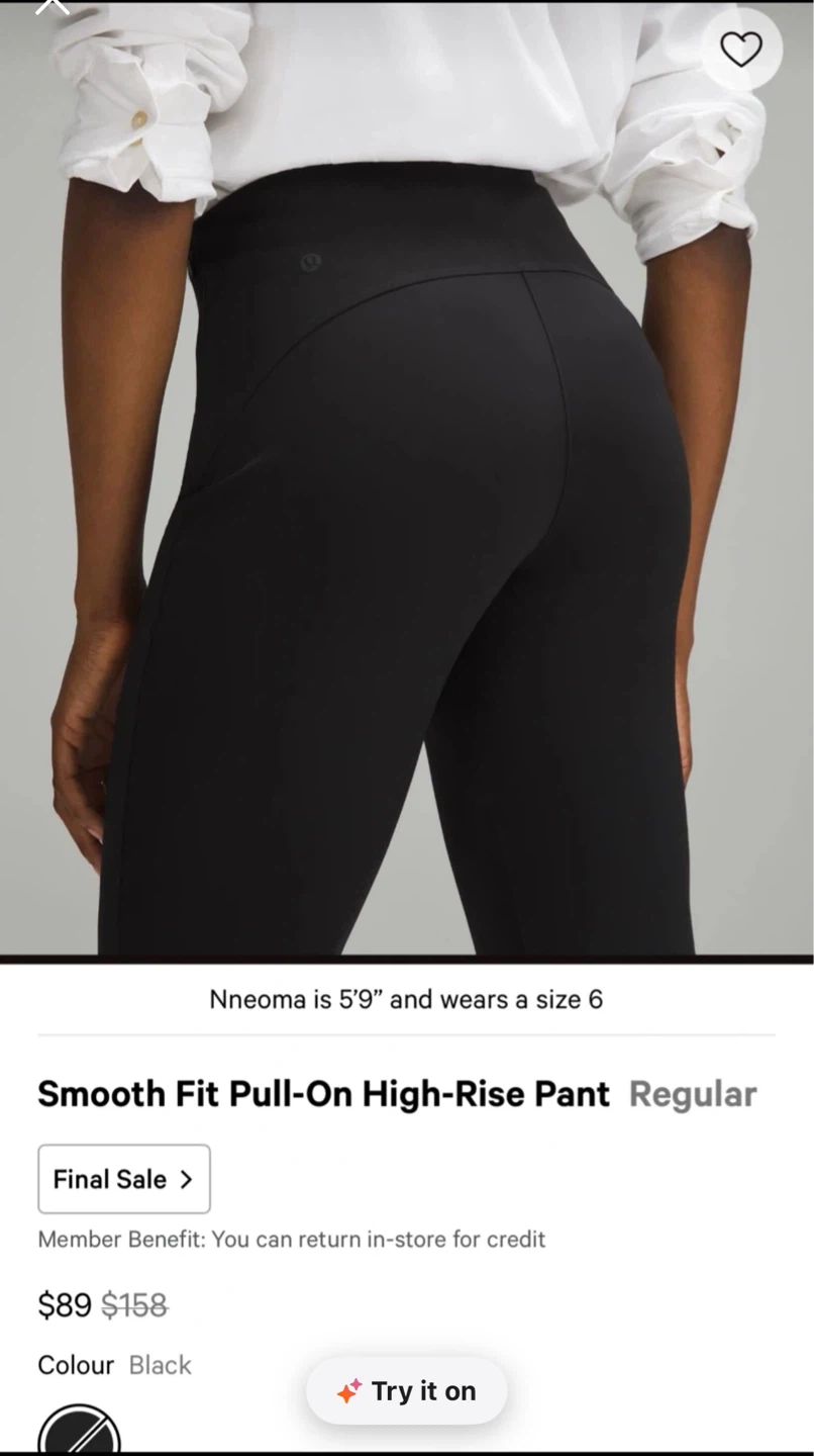 Lululemon Smooth Fit Pull-On High-Rise Pants - Espresso - Size 8 - photo 5