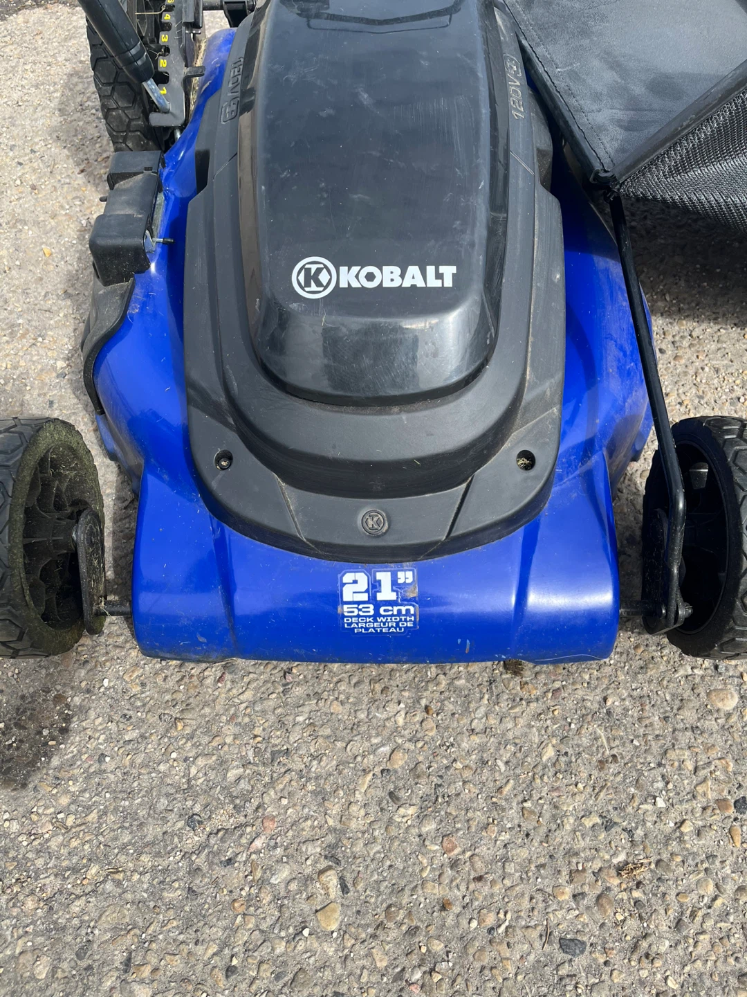 KOBALT 21" Cordless Electric Lawn Mower with Mulching Bag