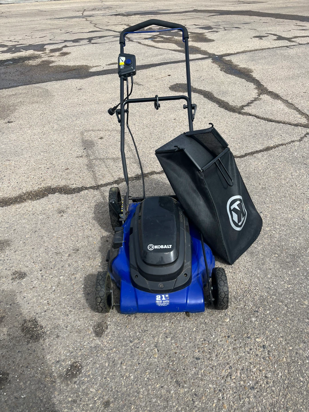 KOBALT 21" Cordless Electric Lawn Mower with Mulching Bag - photo 2