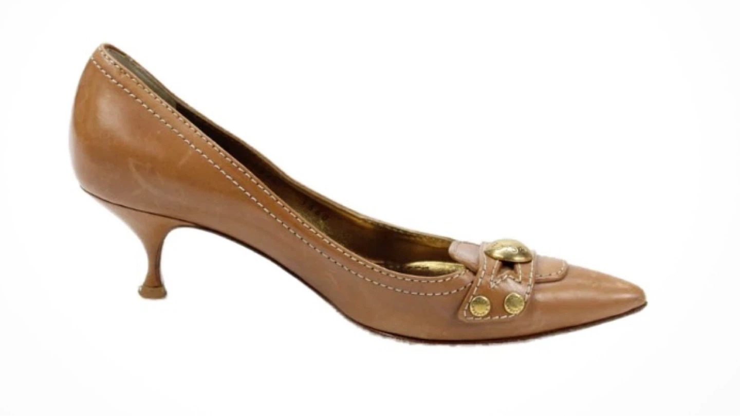 Dolce & Gabbana Brown Leather Kitten Heels - photo 4
