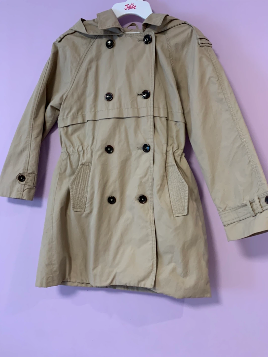 Zara Tan Hooded Trench Coat