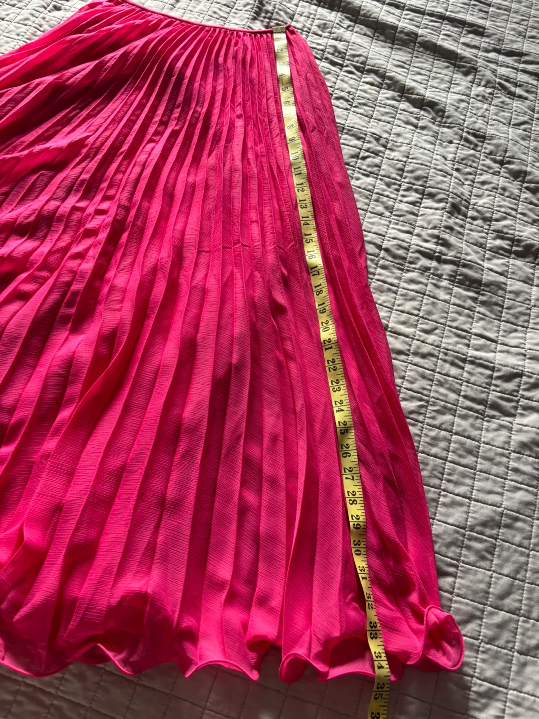 H&M Sheer Pleated Maxi Skirt - Bright Pink - photo 2