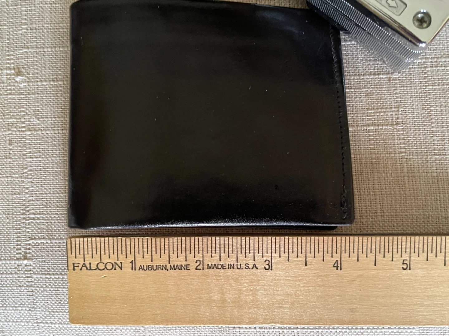 Black Leather Bifold Wallet