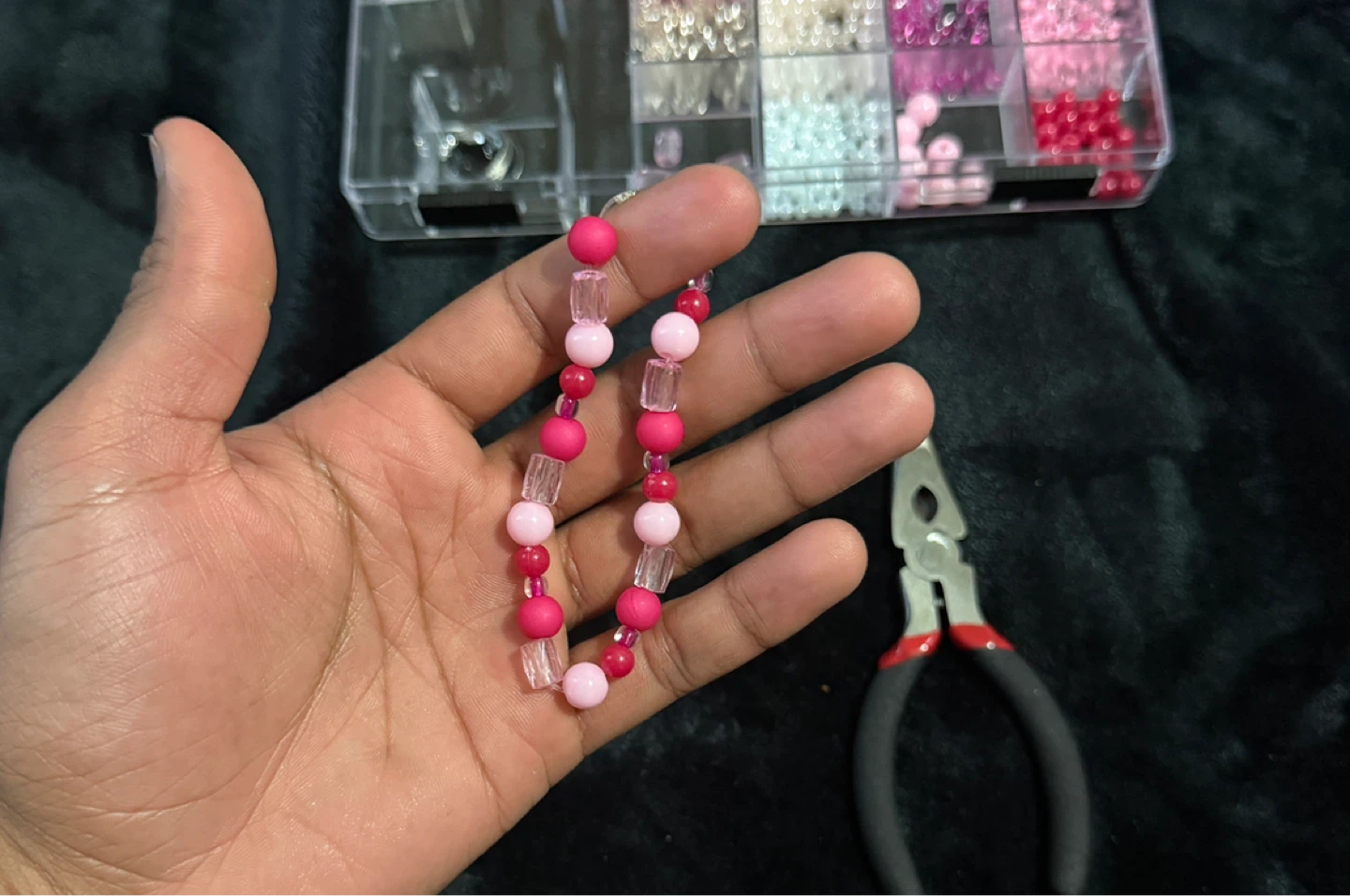 Handmade Beaded Bracelet 💖 Pink & Red | Custom Sizes Available