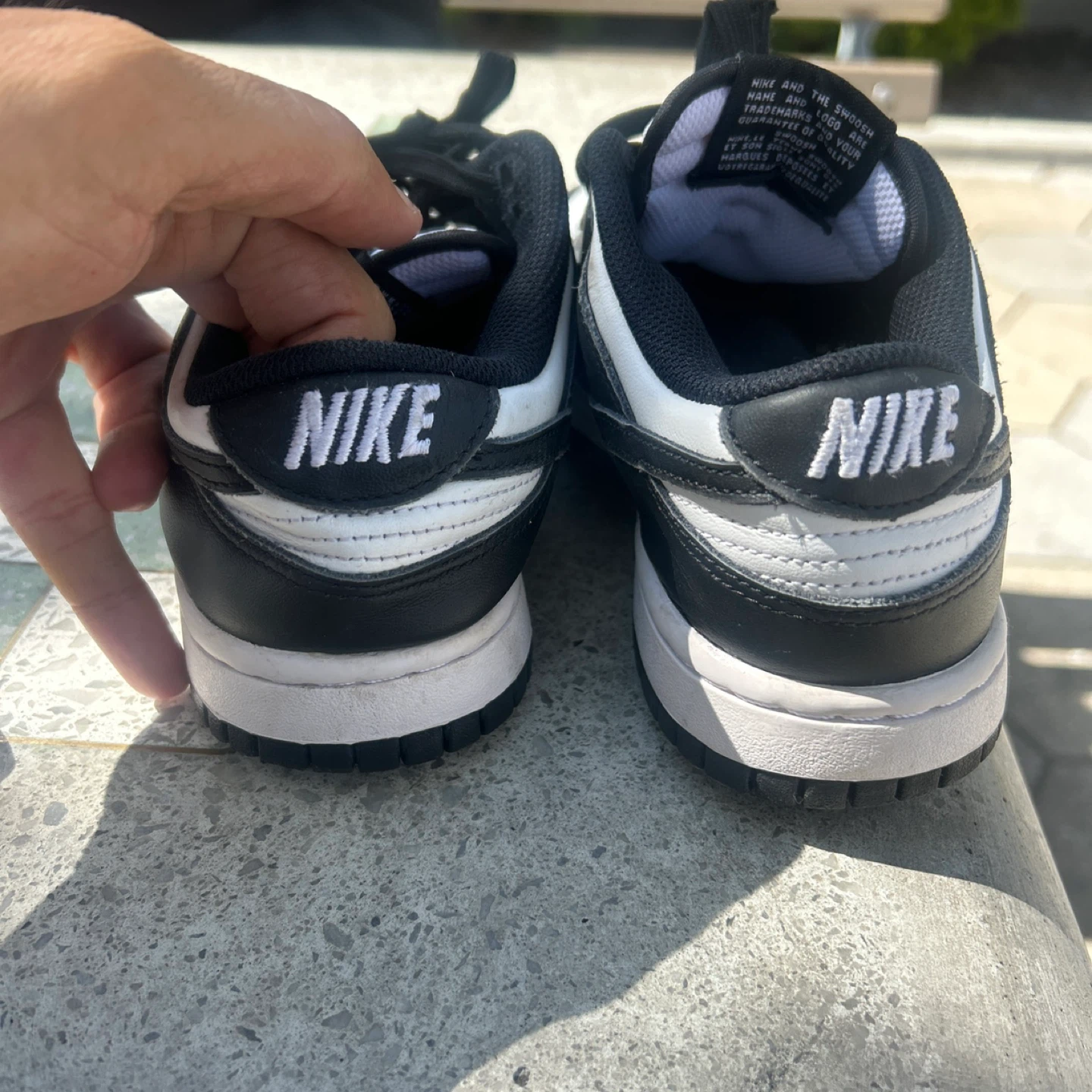 Nike Dunk Low Black White Sneakers - Size 6.5 - photo 4