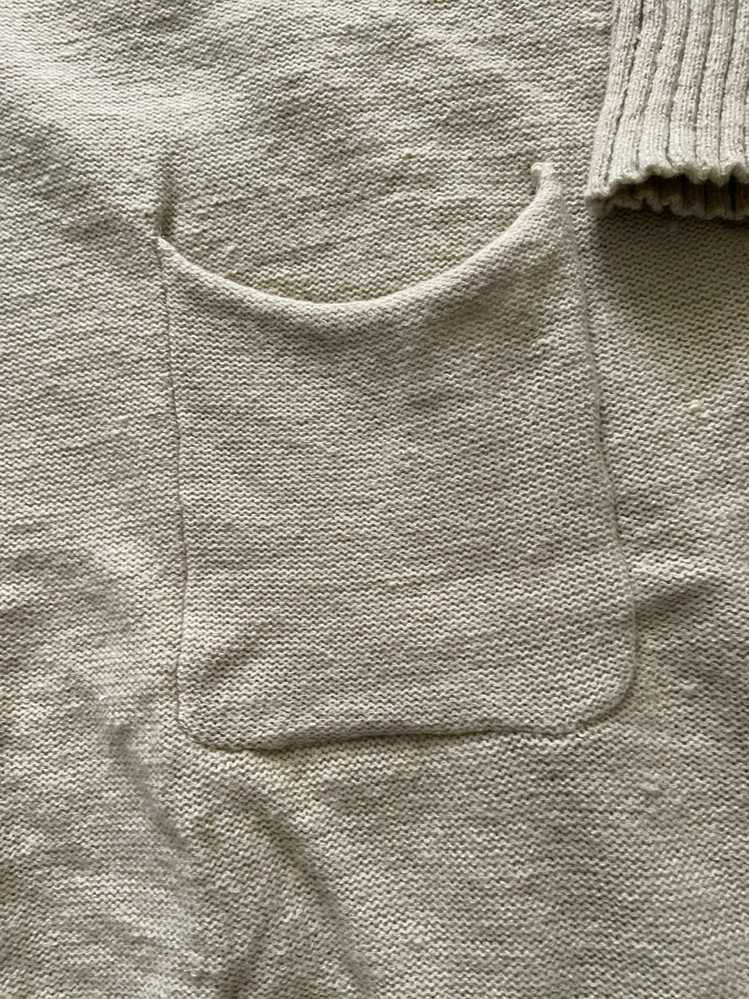 Oversize V-neck Sweater Dress with Pockets - photo 3