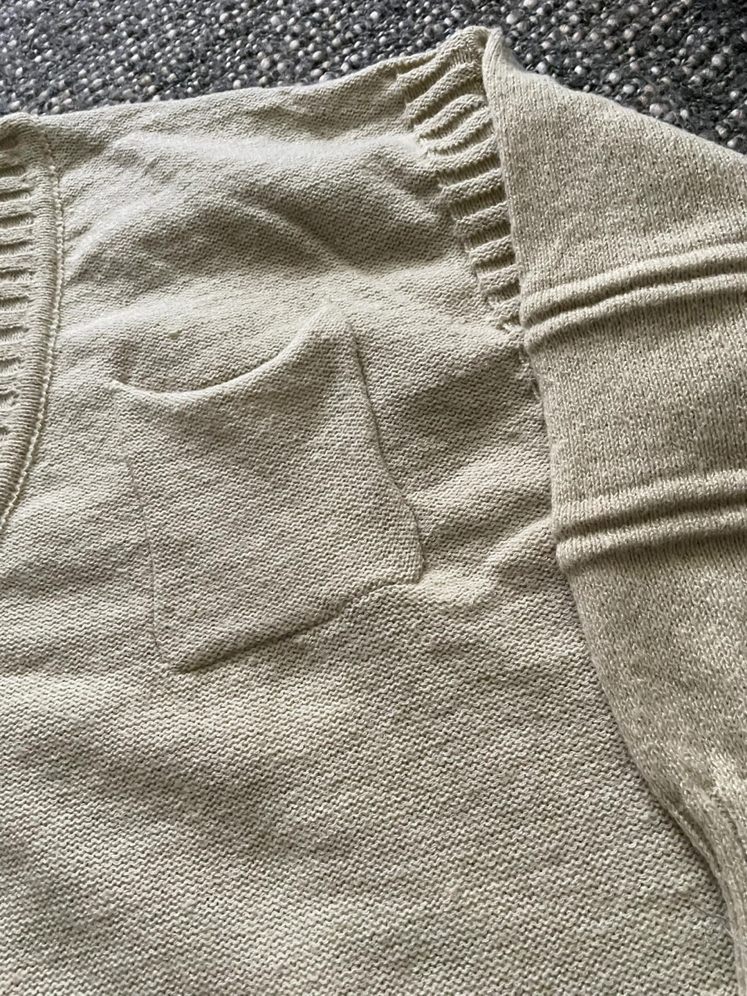 Oversize V-neck Sweater Dress with Pockets - photo 4