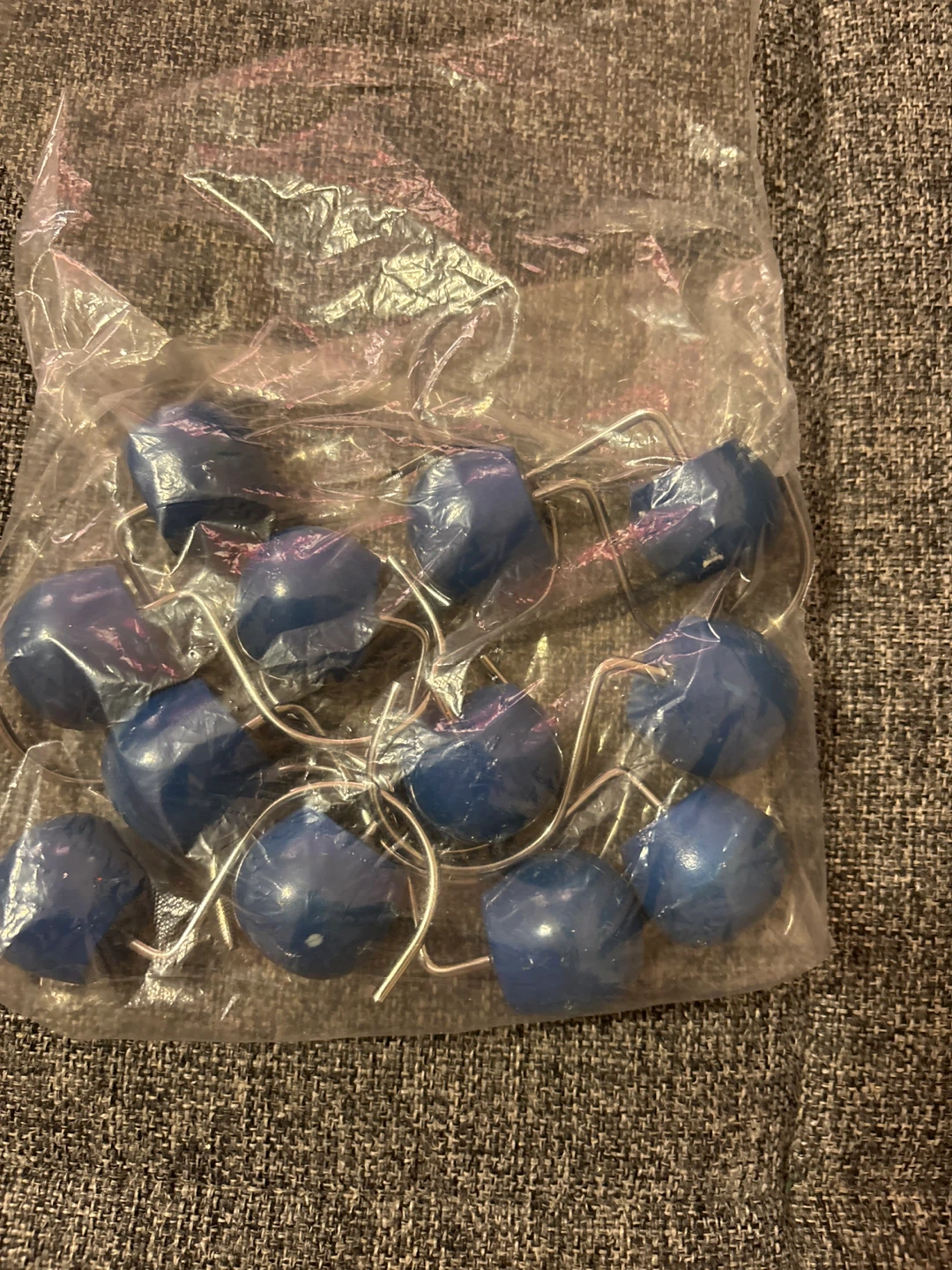 Shower Curtain Hooks - Blue