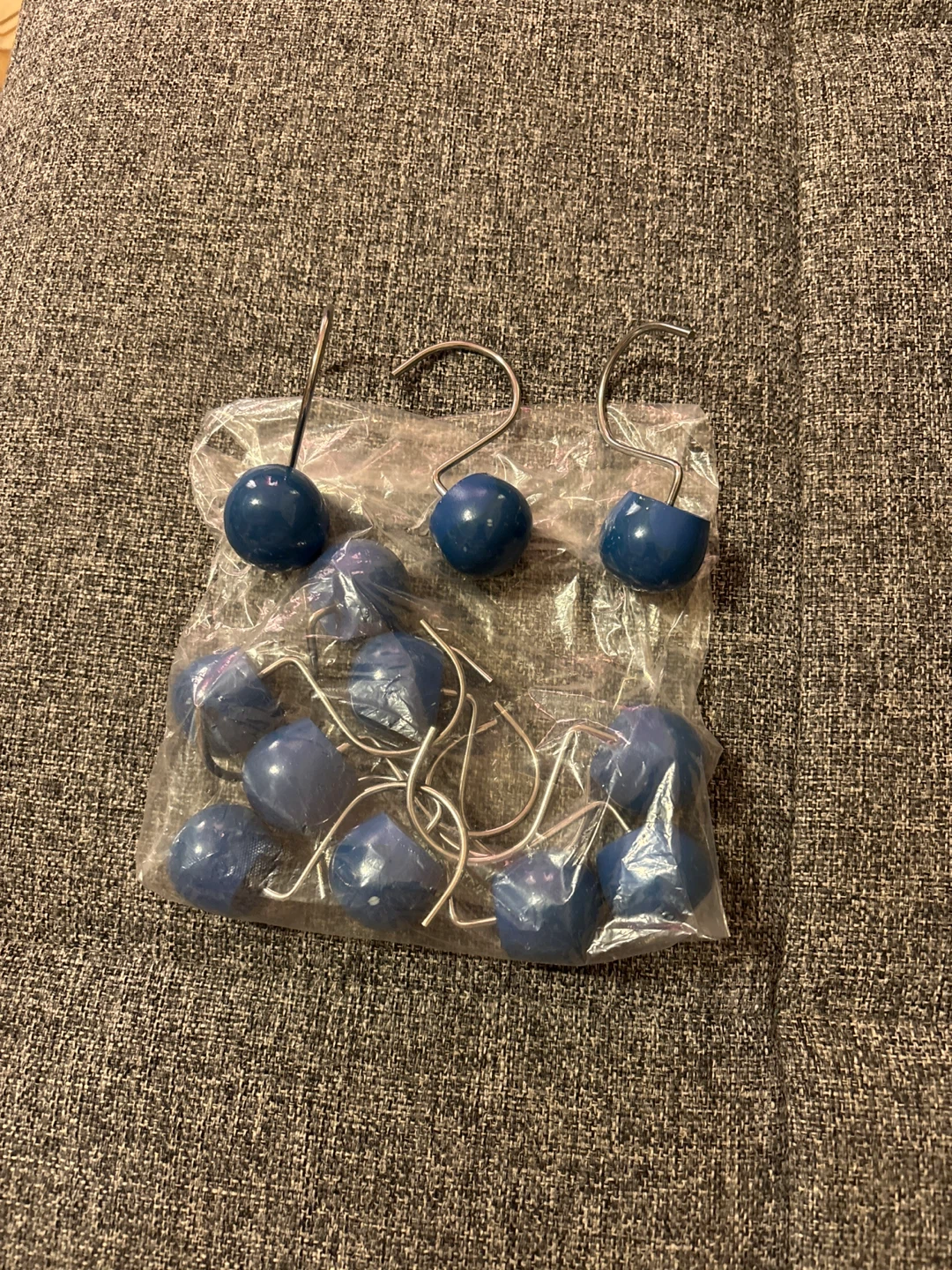 Shower Curtain Hooks - Blue - photo 2