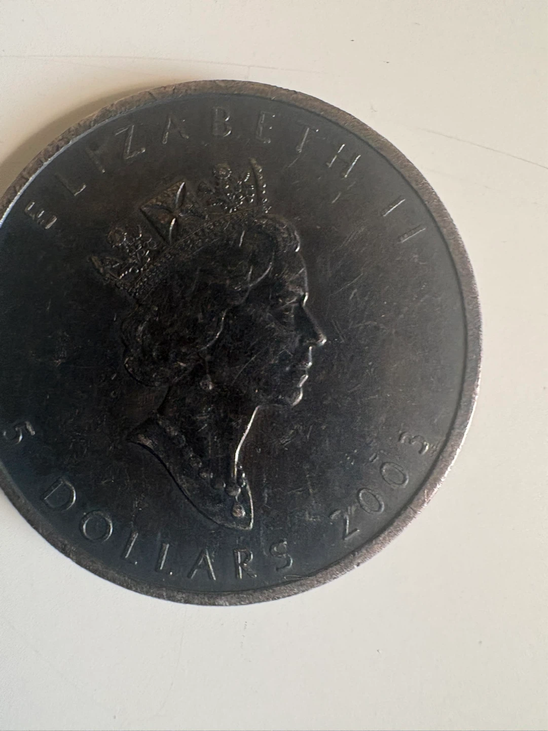 2003 Canadian 1 oz Fine Silver Maple Leaf Coin - photo 4