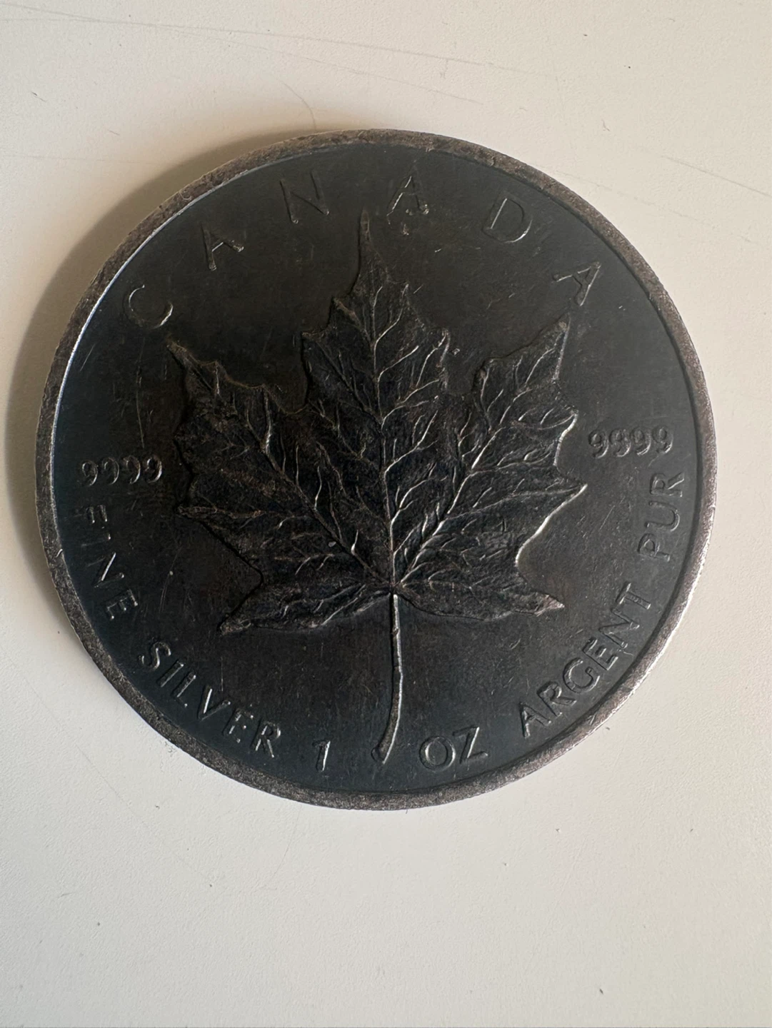 2003 Canadian 1 oz Fine Silver Maple Leaf Coin - photo 3