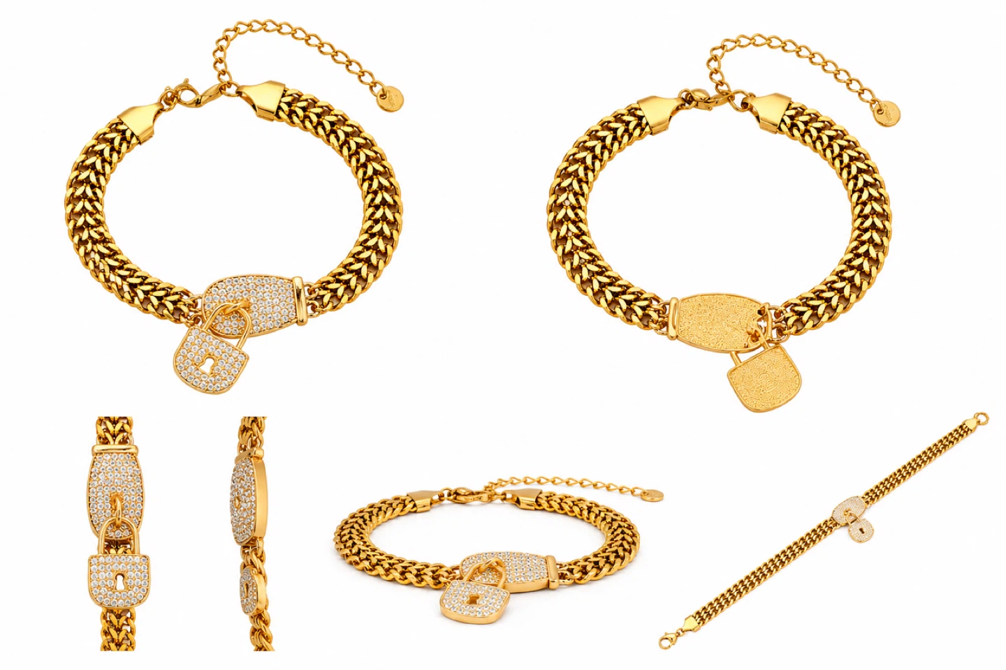 18k gold plated stainless steel bracelet - photo 2