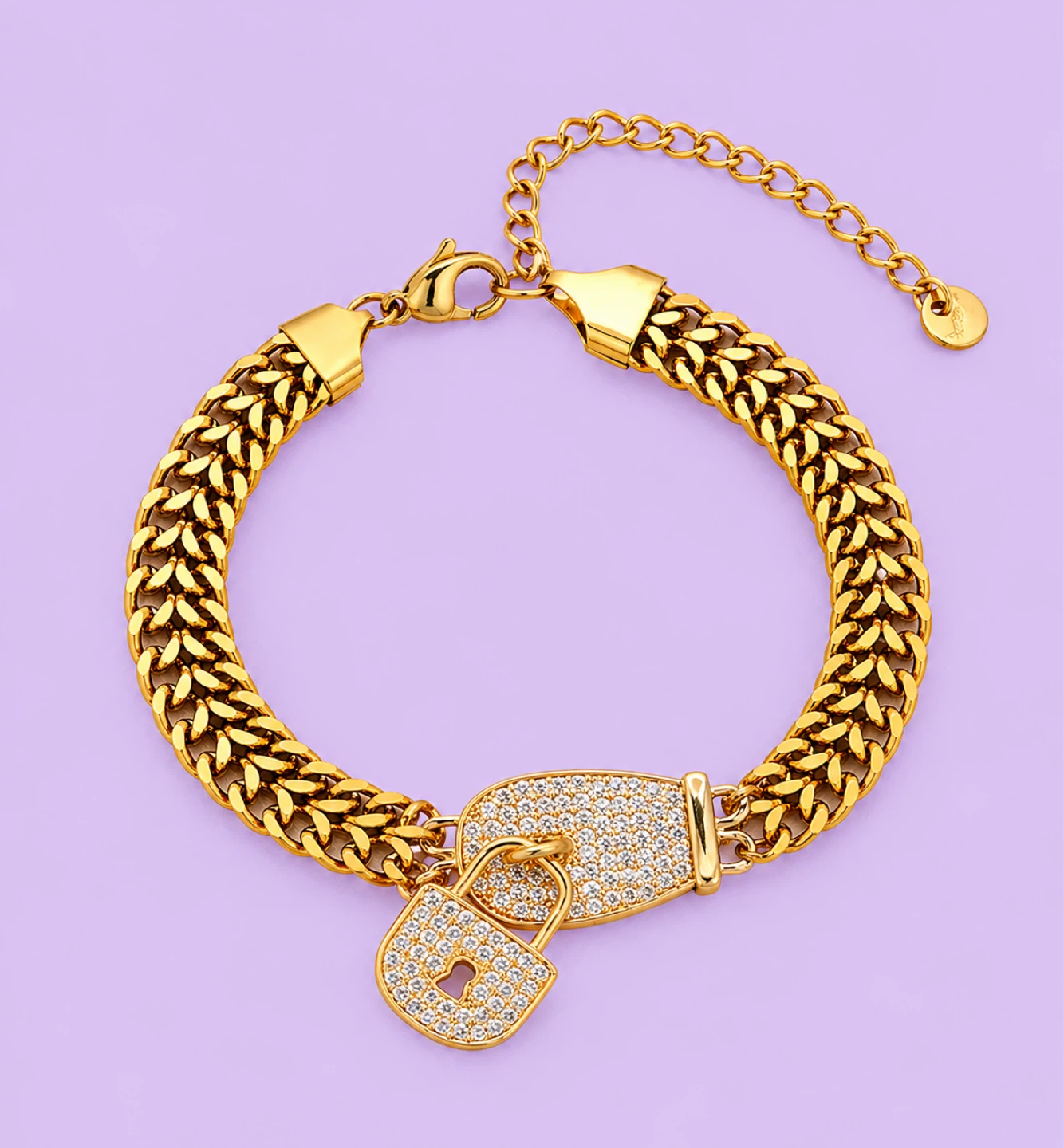18k gold plated stainless steel bracelet