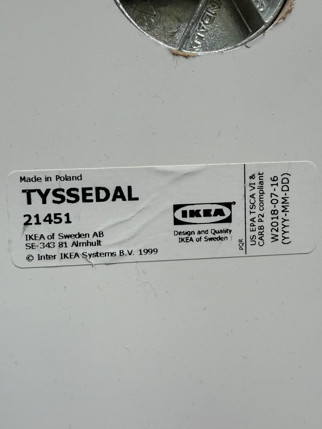 IKEA TYSSEDAL Bed Frame - White
