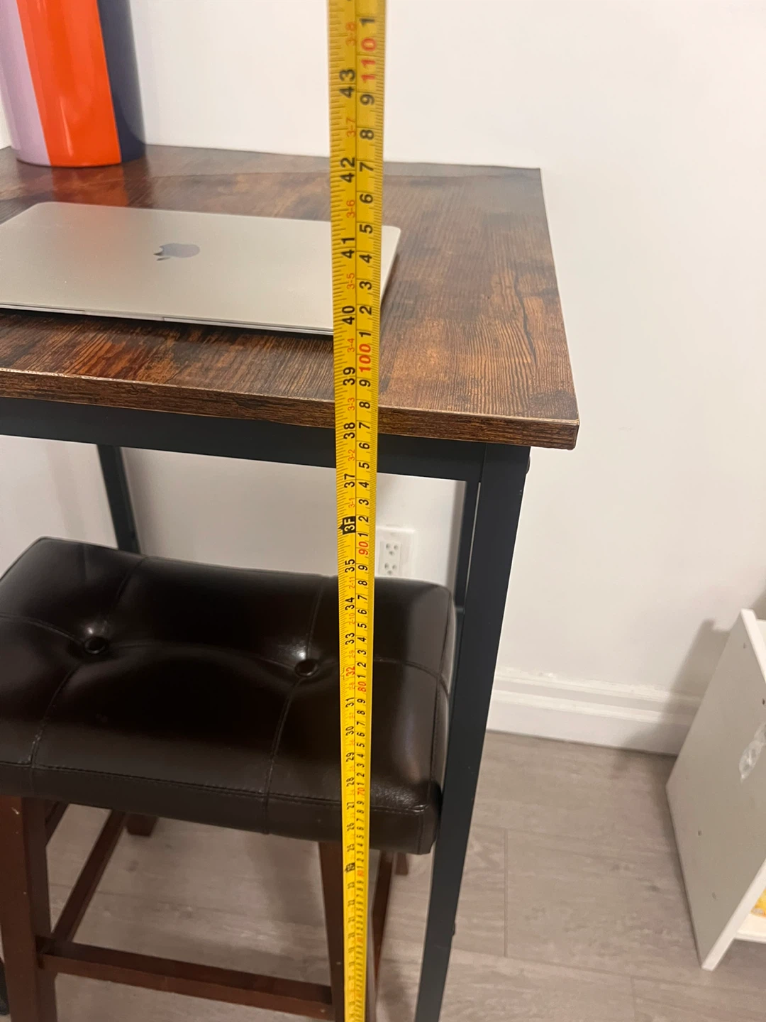 Bar Height Table with leather Stool,delivery available - photo 3