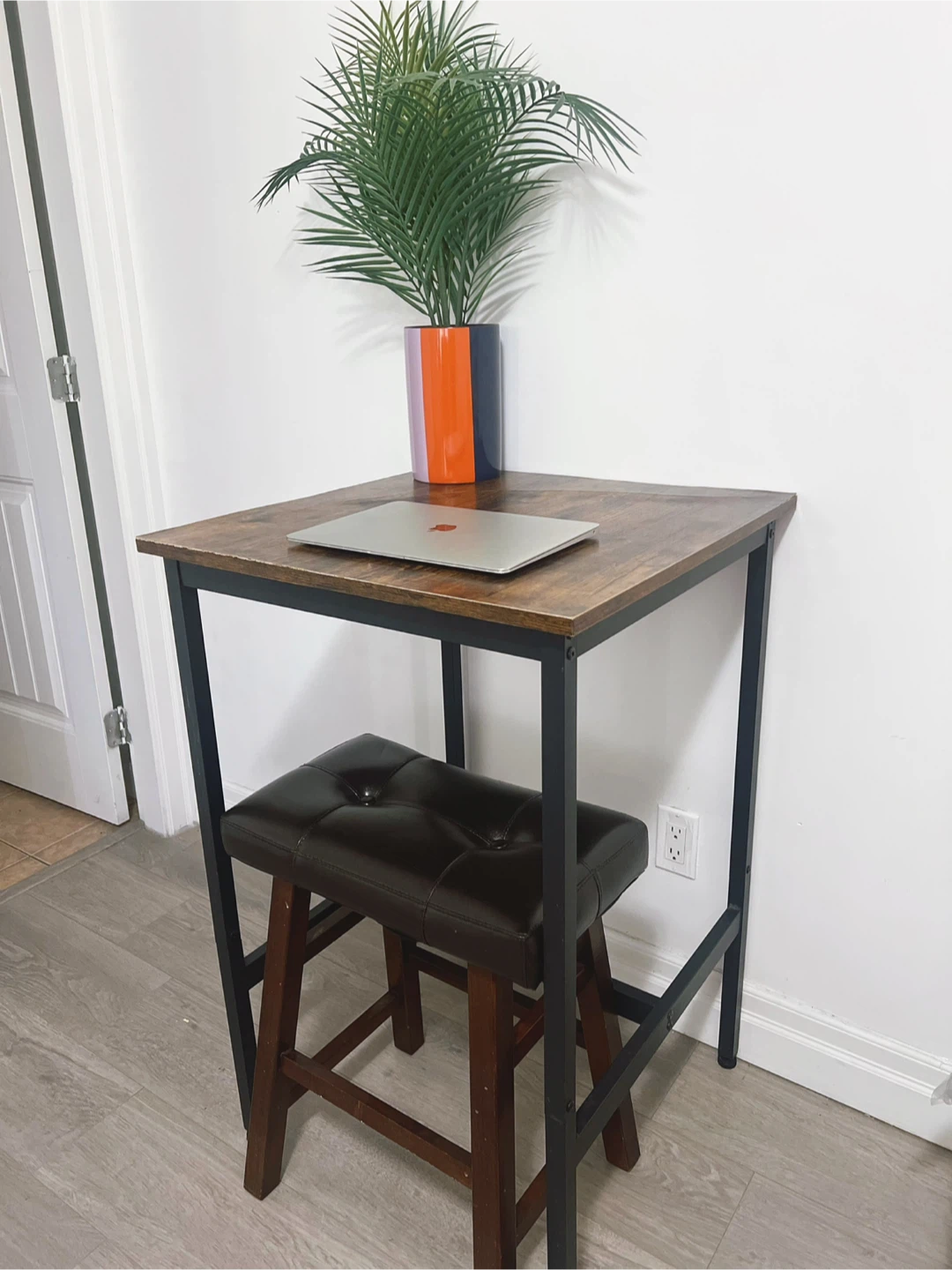 Bar Height Table with leather Stool,delivery available