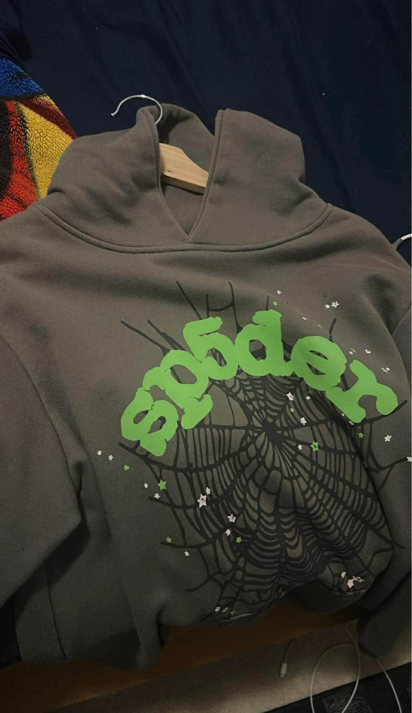 Spider hoodie grey size M