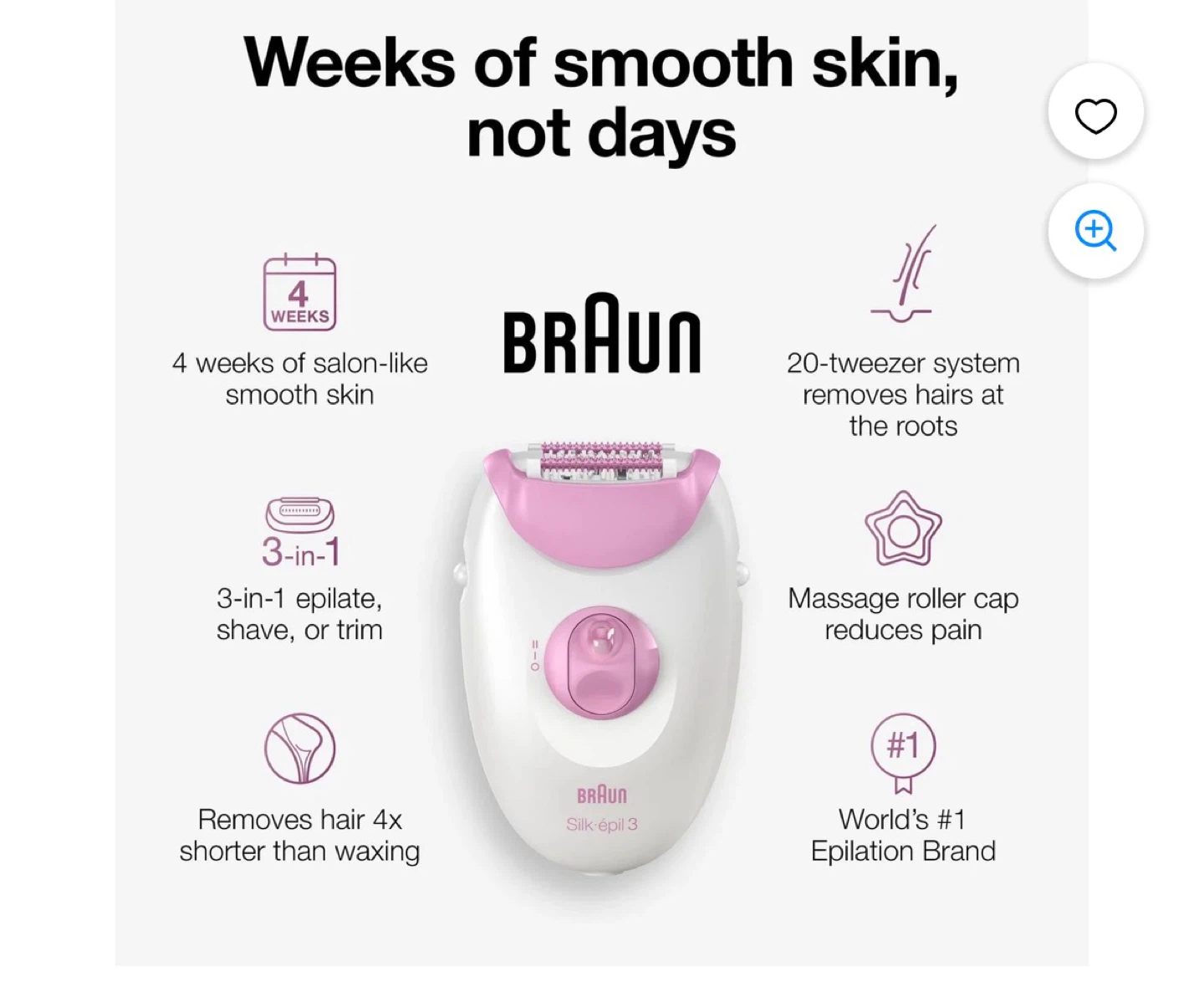 Braun Silk-épil 3 Epilator (NEW) - photo 4