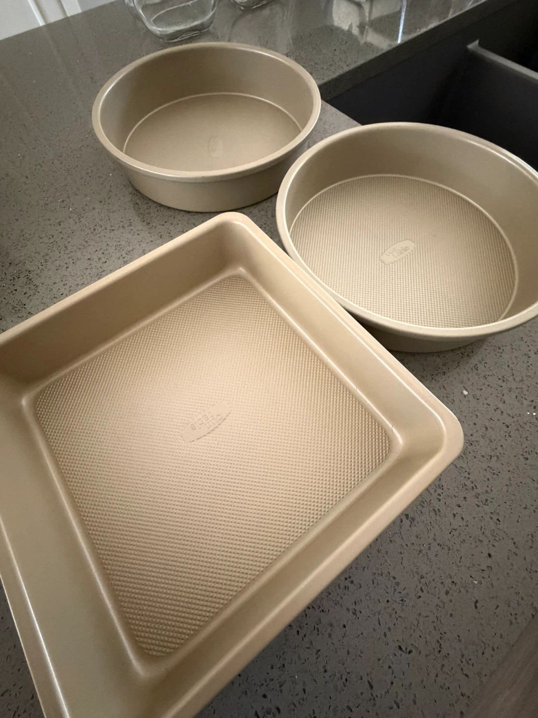 Our Table Bakeware Set (Muffin Pan, Square Pan, 2 Round Pans)