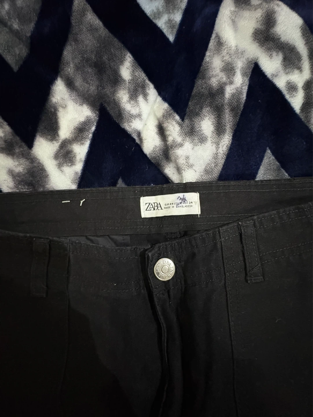 ZARA Black Cargo Pants Women's Size EUR 44 / US 12 - photo 2