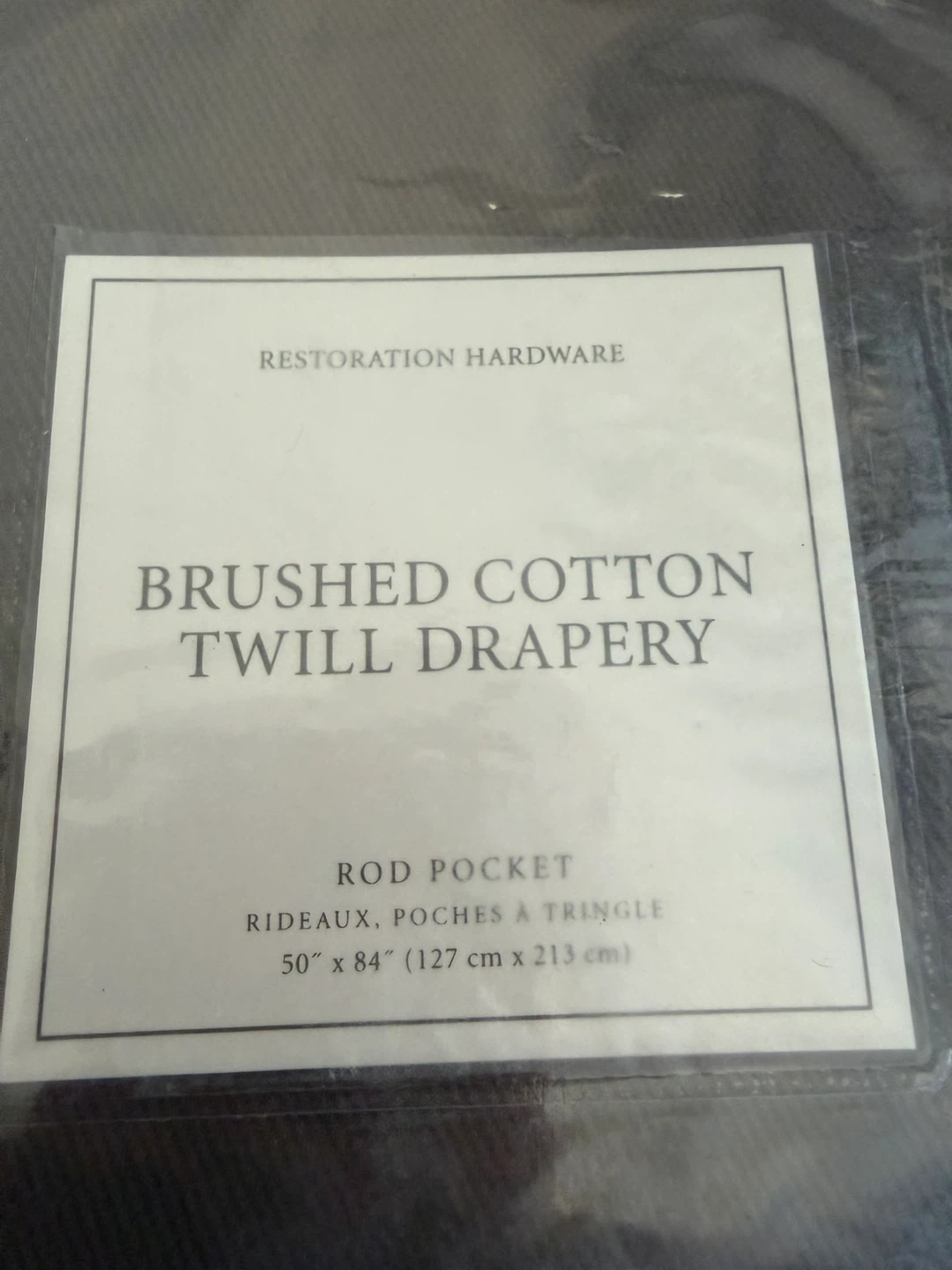 Restoration Hardware Brushed Cotton Twill Drapery - 50" x 84" - photo 2