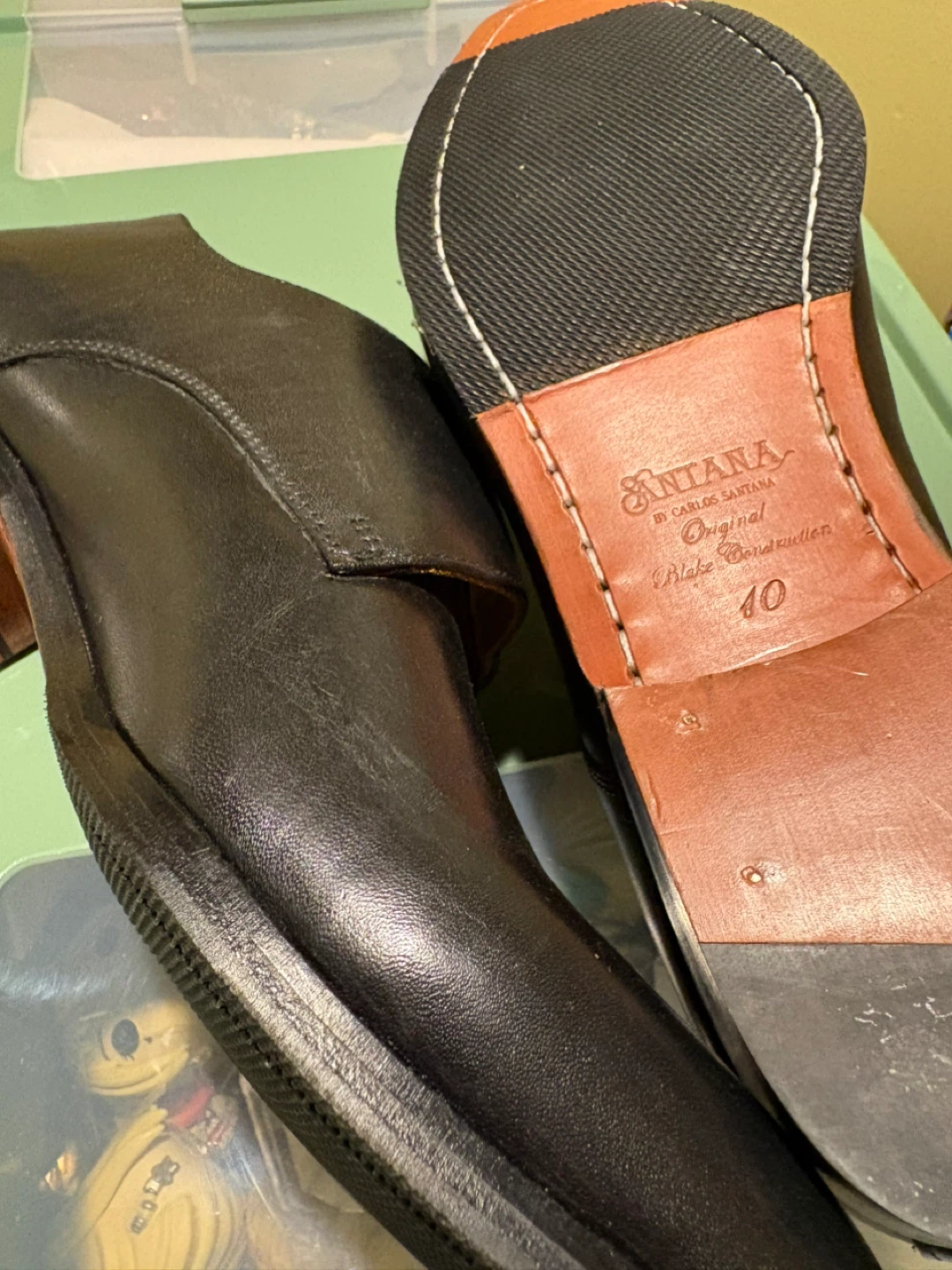 Santana by Carlos Santana Black Leather Monk Strap Shoes Size 40 - photo 3