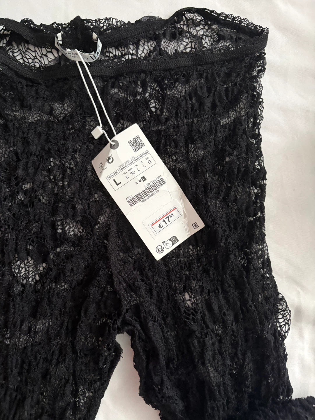 Black Lace Bodysuit - Size L
