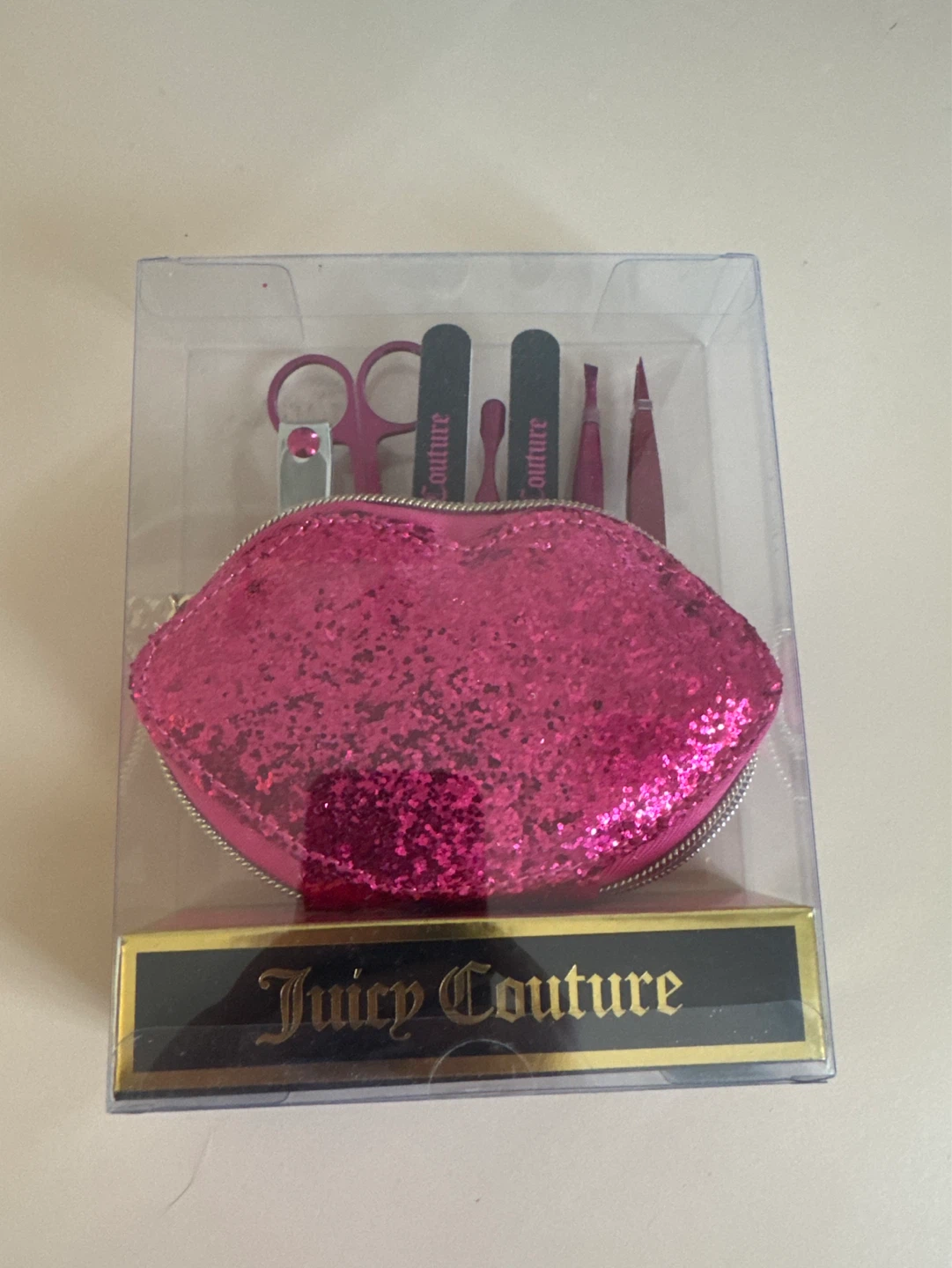 Juicy Couture 7-Piece Beauty Grooming Set with Lip Case