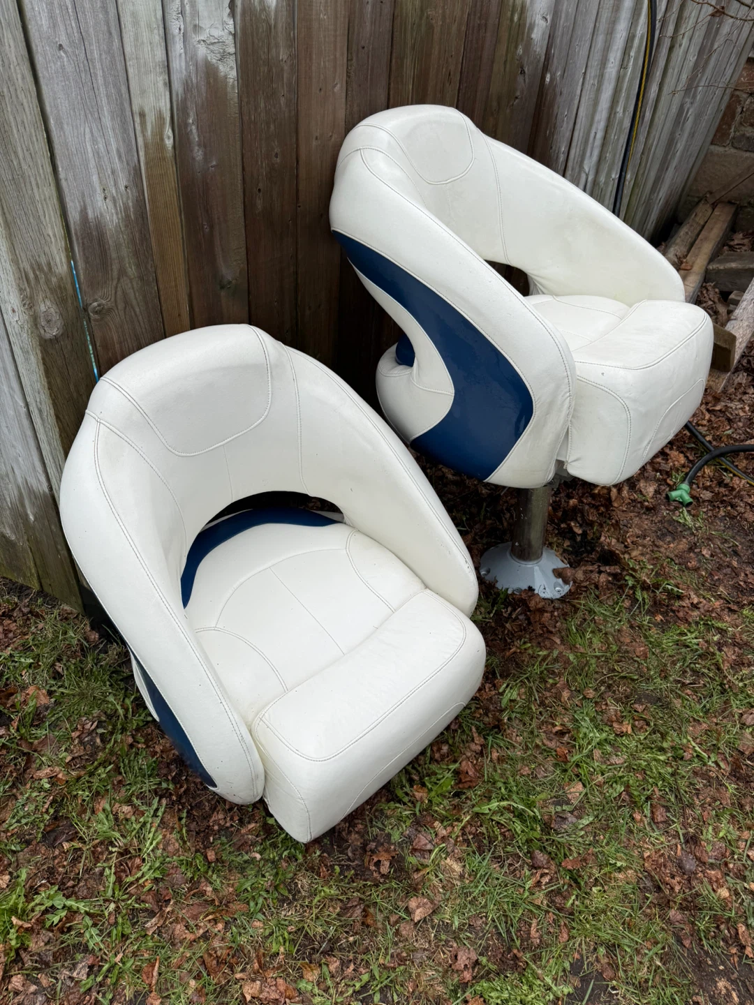 White and Blue Boat Seats - photo 2