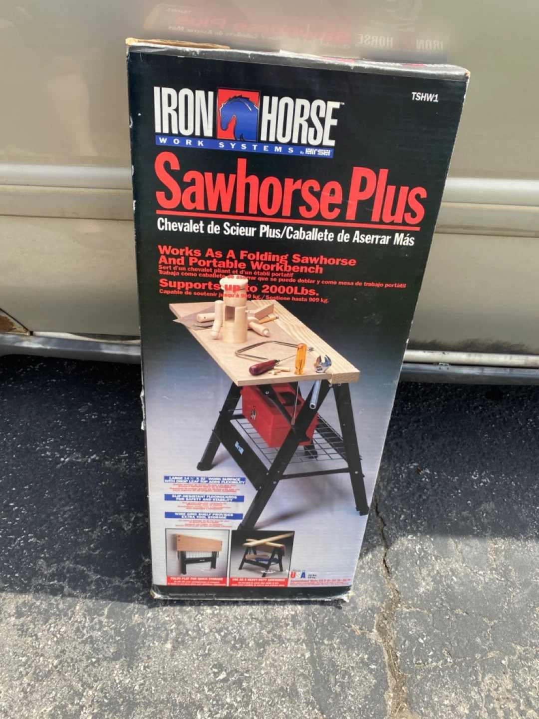 Iron Horse Sawhorse Plus Folding Workbench