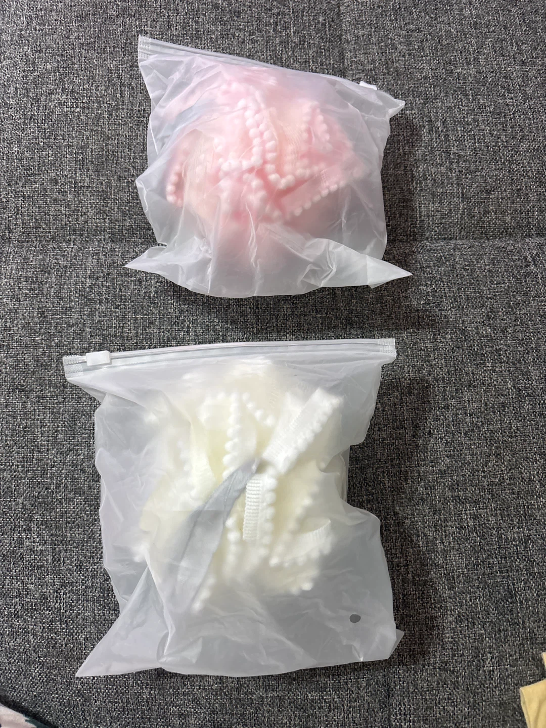Set of 2 Bath Sponges - Pink and White - photo 2