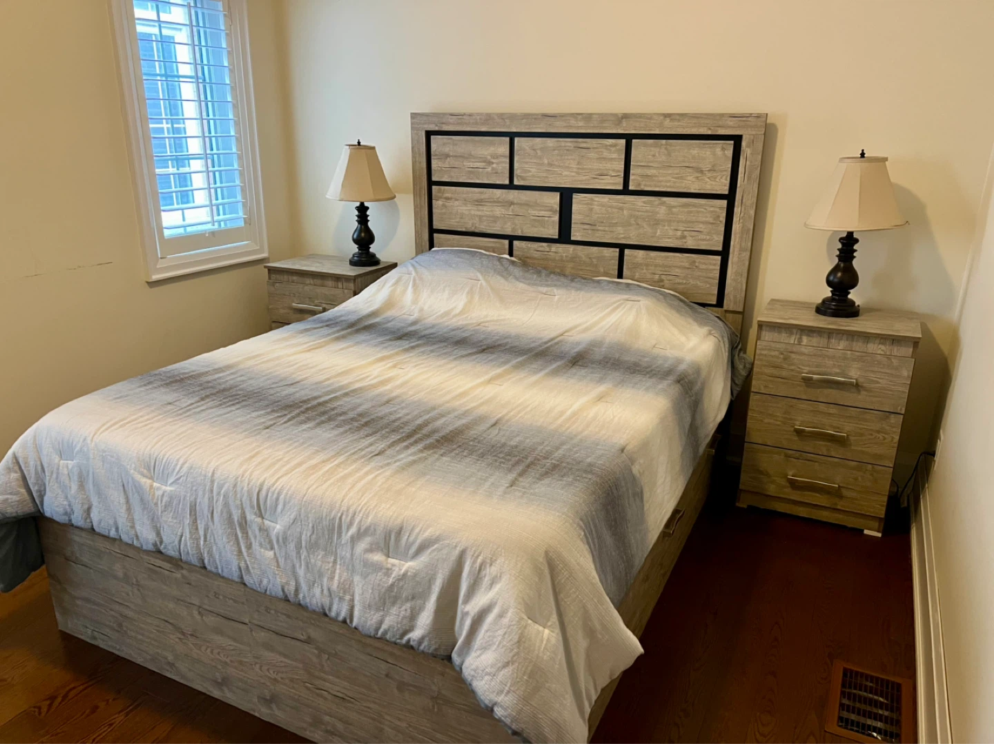 Wood Finish Bedroom Set