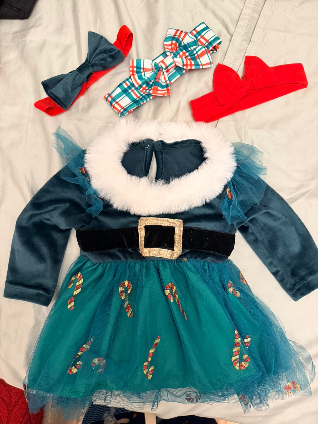 Girls Elf Costume Dress with Accessories