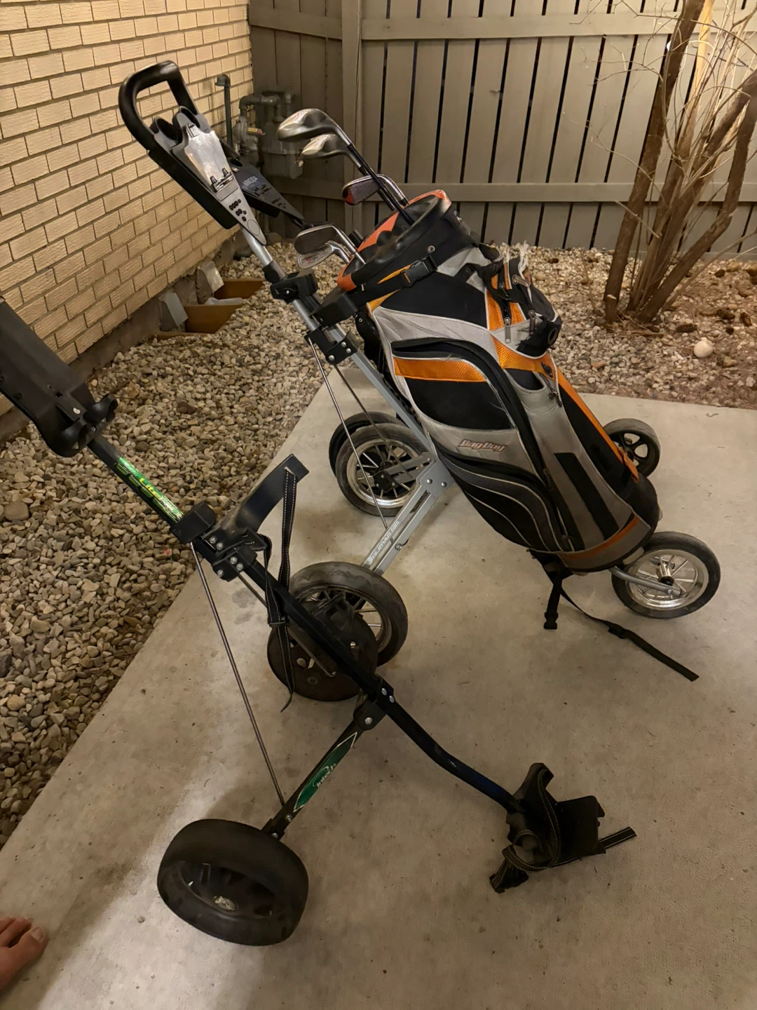 Golf Club Set with Bag and Push Carts