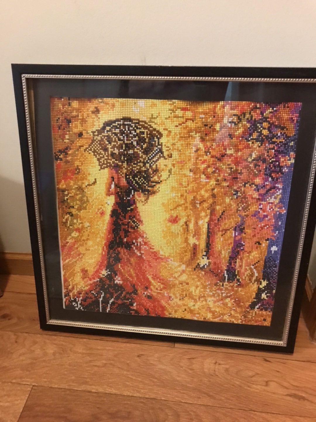 Framed Diamond Art Painting - Fairy and Lady with Umbrella