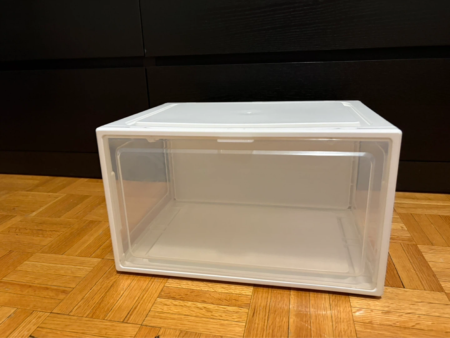White Plastic Stackable Shoe Box - 10pcs