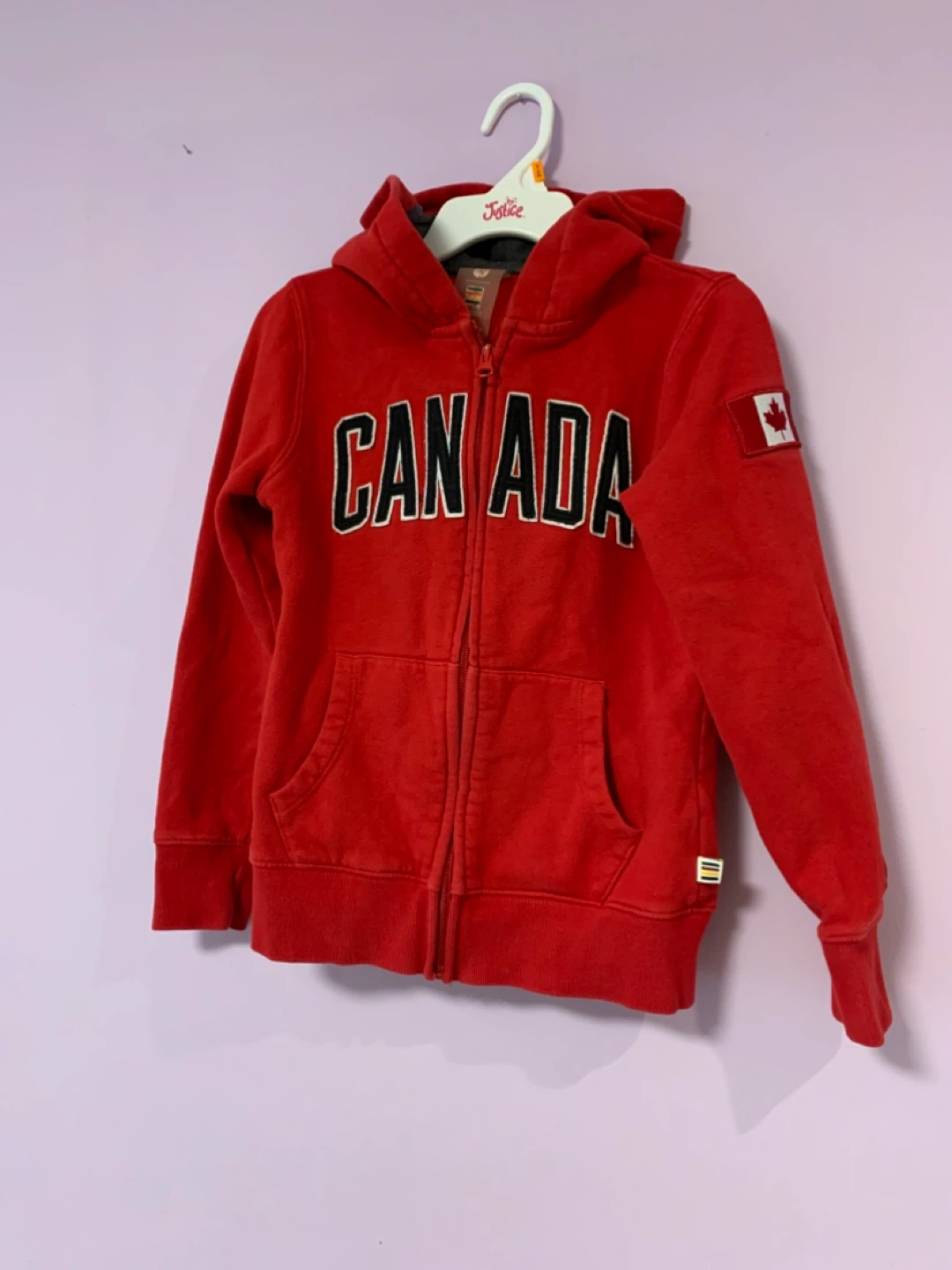 Red Canada Flag Hoodie - photo 3