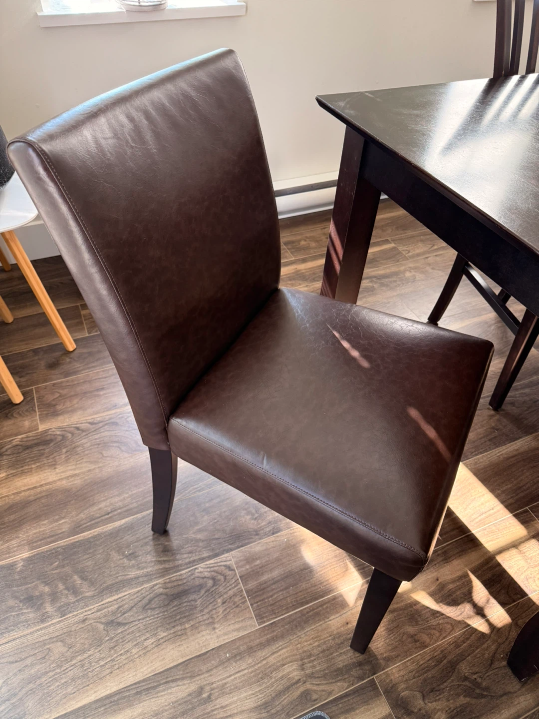 Dark Wood Dining Table with 6 Chairs - photo 4